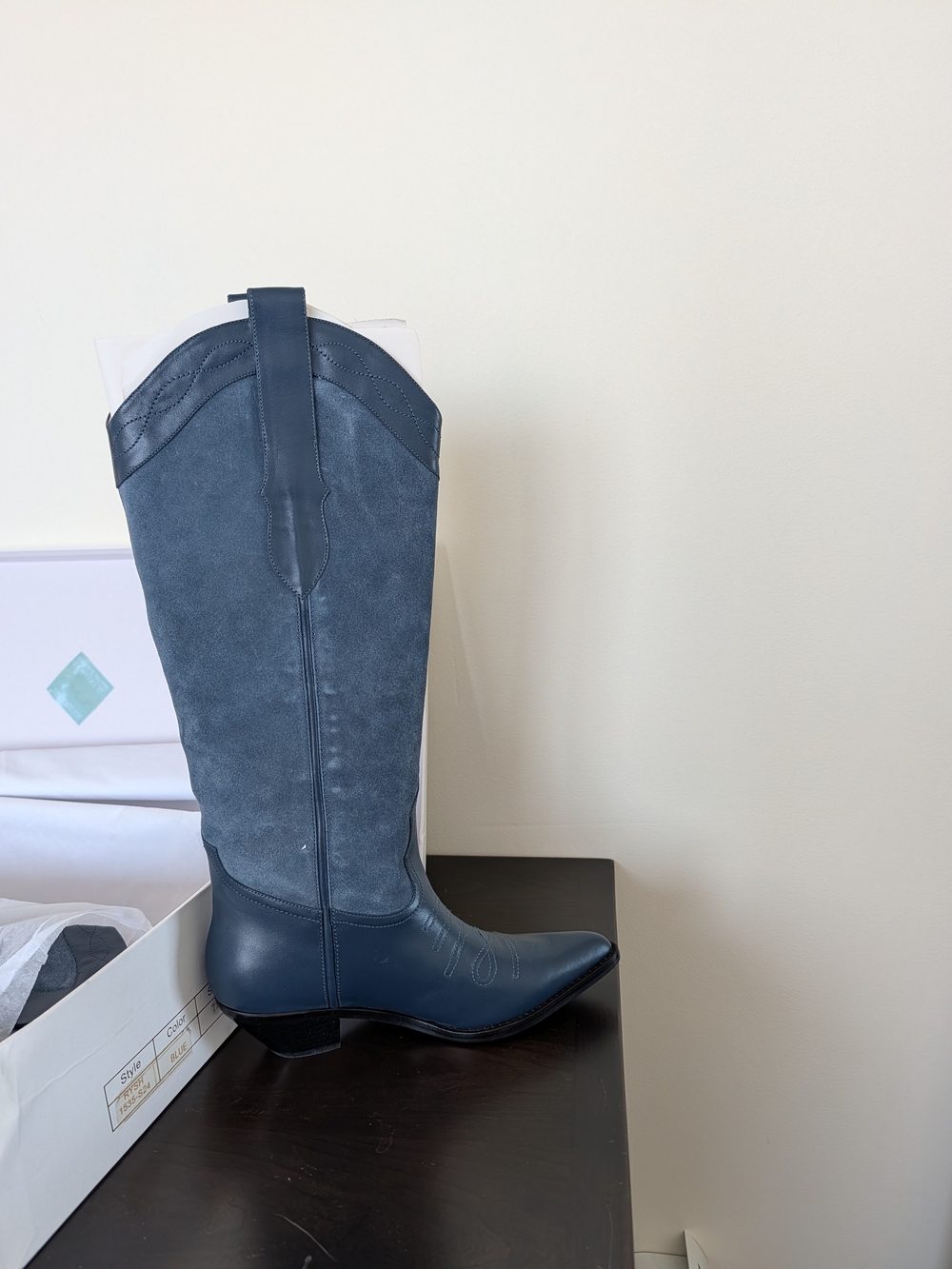 Raye Cody Navy Western Boot in Blue